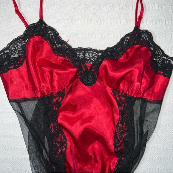 Women’s Vtg Lingerie Slip Vampy Fairy Satin Coquette Whimsical Dress Small Femme - Picture 3 of 7